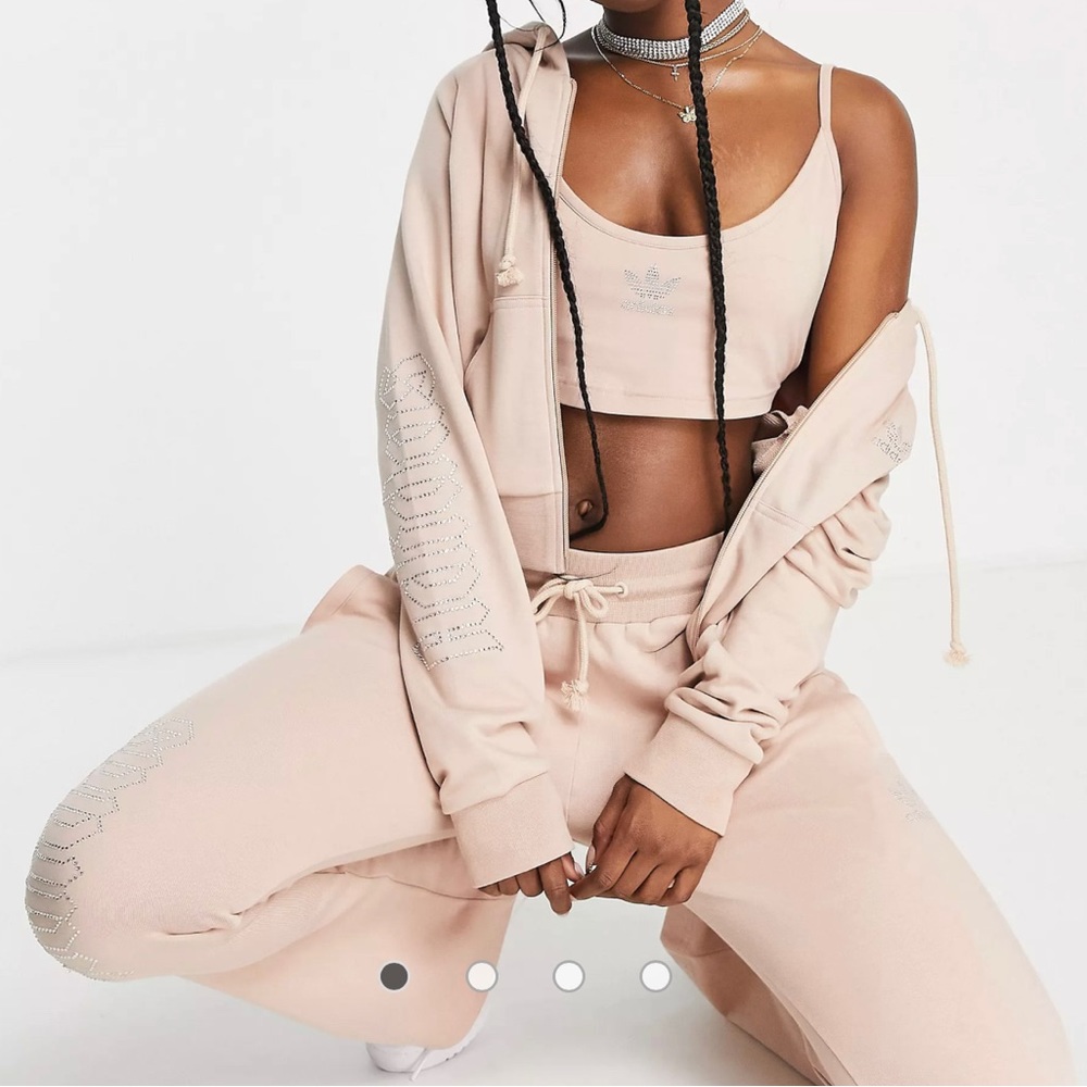 Adidas 2000 Luxe 3pc Rhinestone Tracksuit y2k